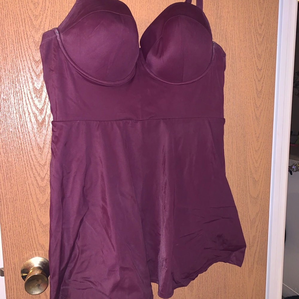 Plus size purple torrid one piece bathing suit